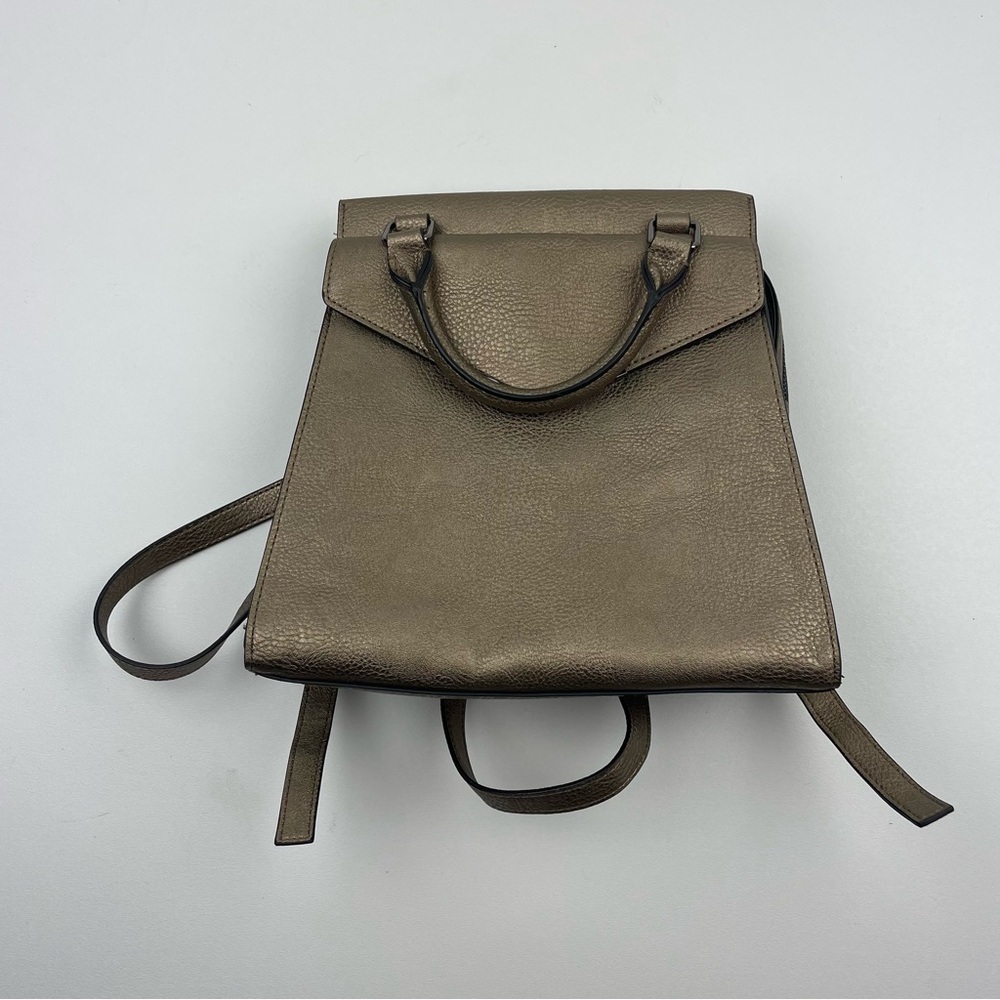 Neiman Marcus Pebble Leather Gold Small Backpack